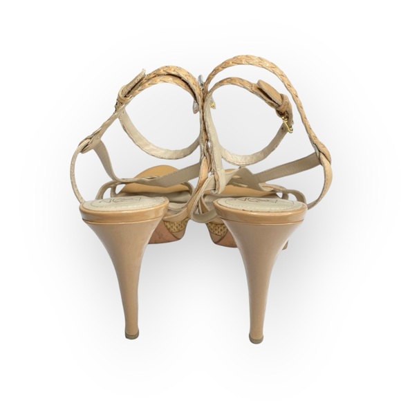 Joan & David ☼ Dakenyon Platforms Stiletto Heel Sandals ☼ Nude Patent Leather ☼ - Picture 3 of 16
